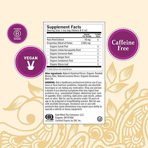 Yogi Tea Kava Stress Relief Tea - 16 Tea Bags per Pack (4 Packs) - Made with Organic, Caffeine-Free Relaxing Tea - Includes Carob Pod, Indian Sarsaparilla Root, Cinnamon Bark, Ginger Root & More - Image 4