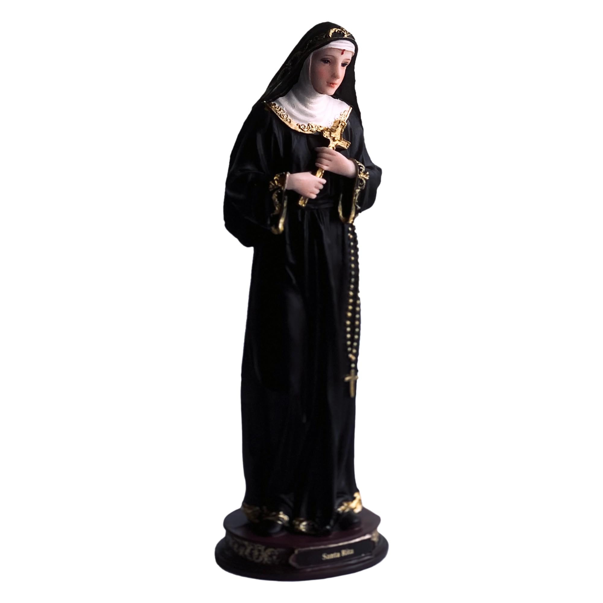 Saint Rita of Cascia Resin Statue - Catholic Figurine by moicla, Available in Two Size (12 Inch Tall)