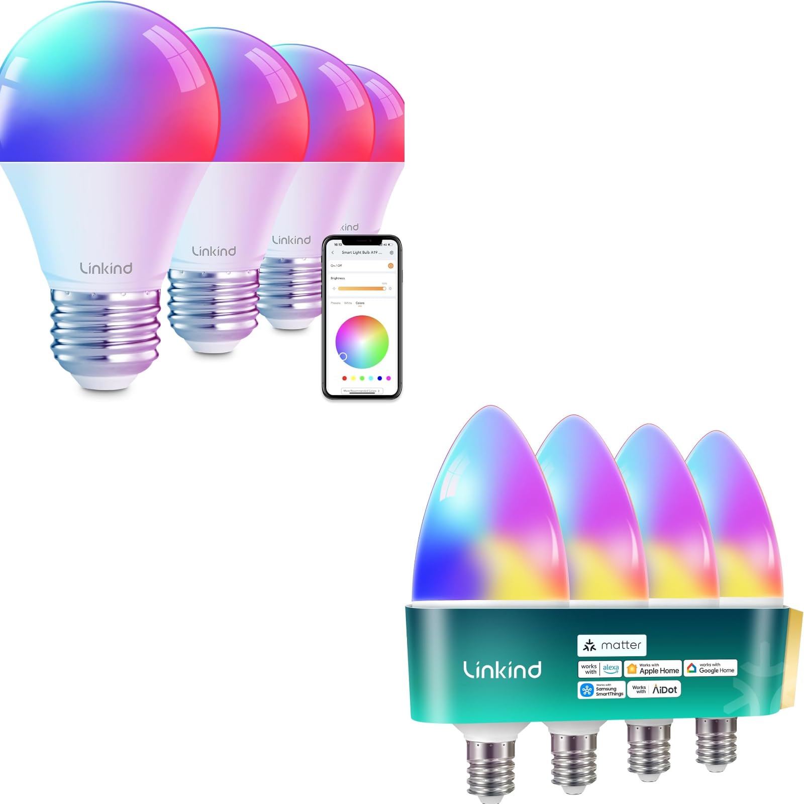 Linkind Matter Smart Bulbs (E12 + E26)
