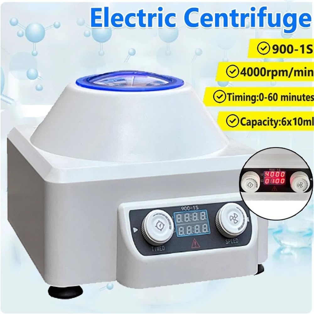 Szkło laboratoryjne Wirówka elektryczna biurkowa do laboratorium, 110/220/230V, 30W, 900-1S, 4000RPM, regulowana prędkość(900-2)