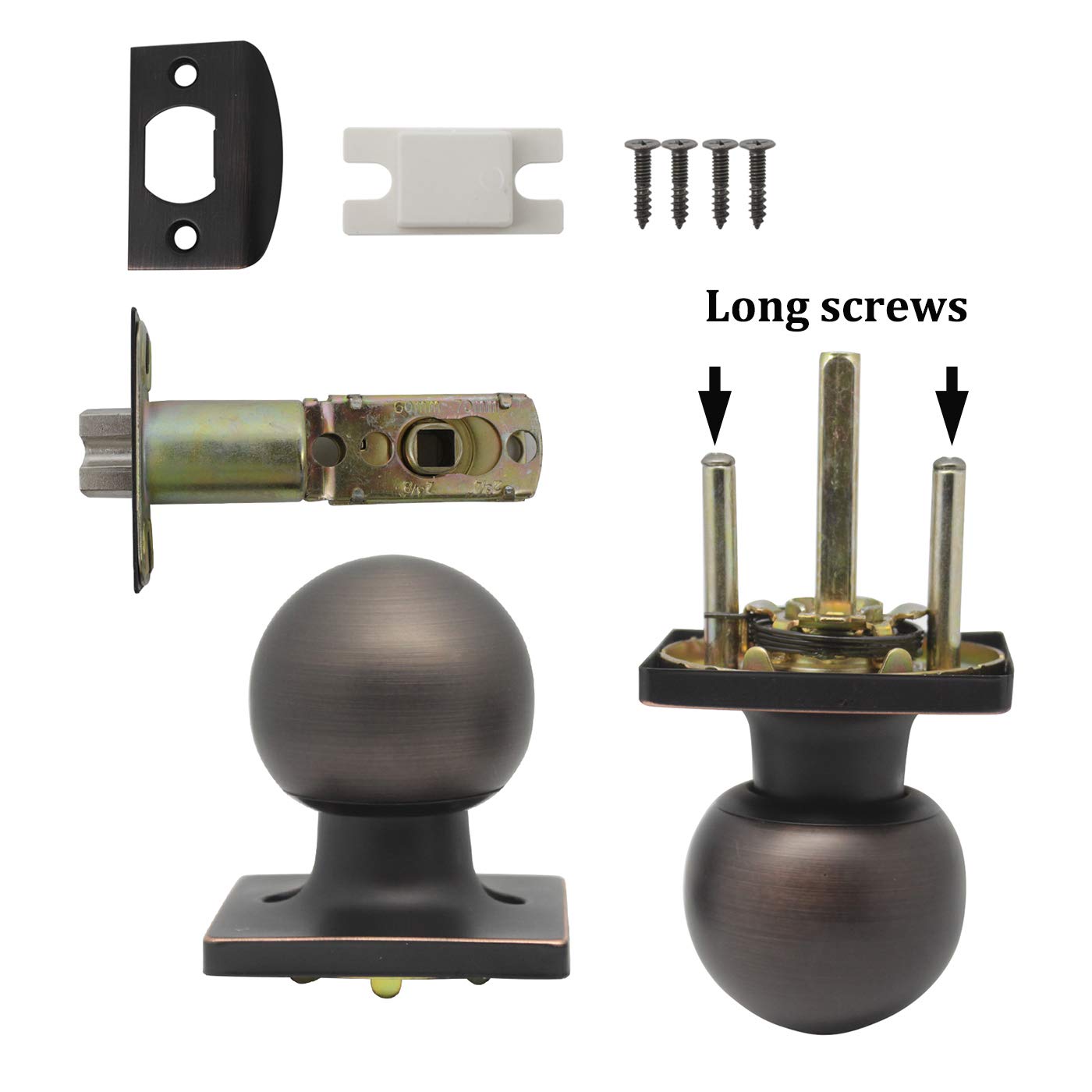 Gobrico Pomo De Puerta De Cristal Transparente Octogonal De Cristal De Diamante Medio Simulado En Cromo Pulido, Manija Interior Inactiva De Un Lado, 1 Paquete