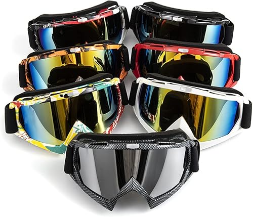 Miniatura 8 de APEBAZY Gafas de motocicleta vintage Steampunk, gafas de esquí, gafas de bicicleta Dirk, gafas de motocicleta para montar