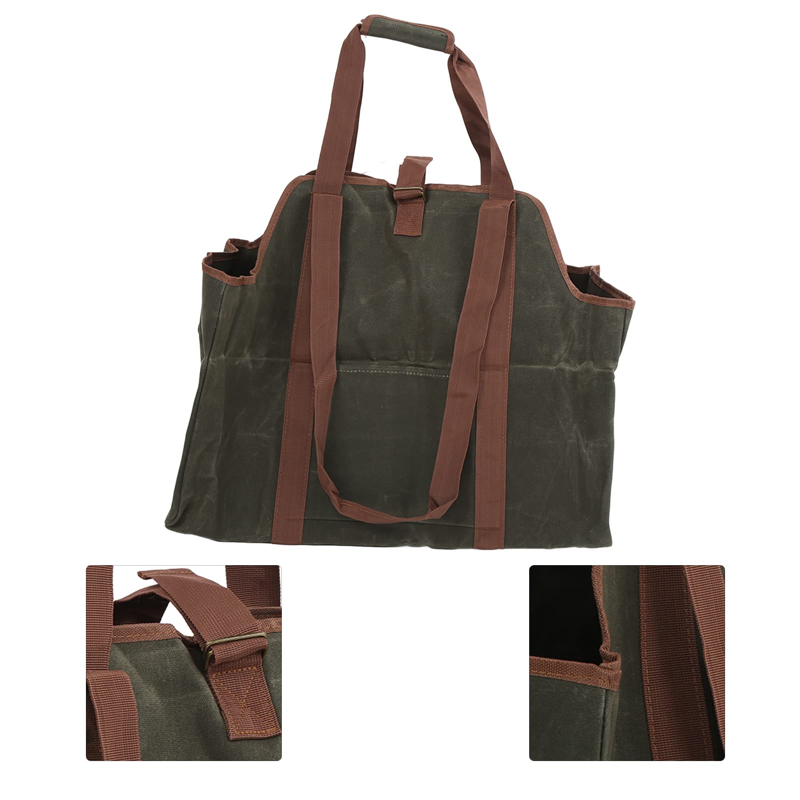 Borsa per Il Trasporto di Legna da ardere in Tela Extra Large, Resistente agli Strappi, Portatile.