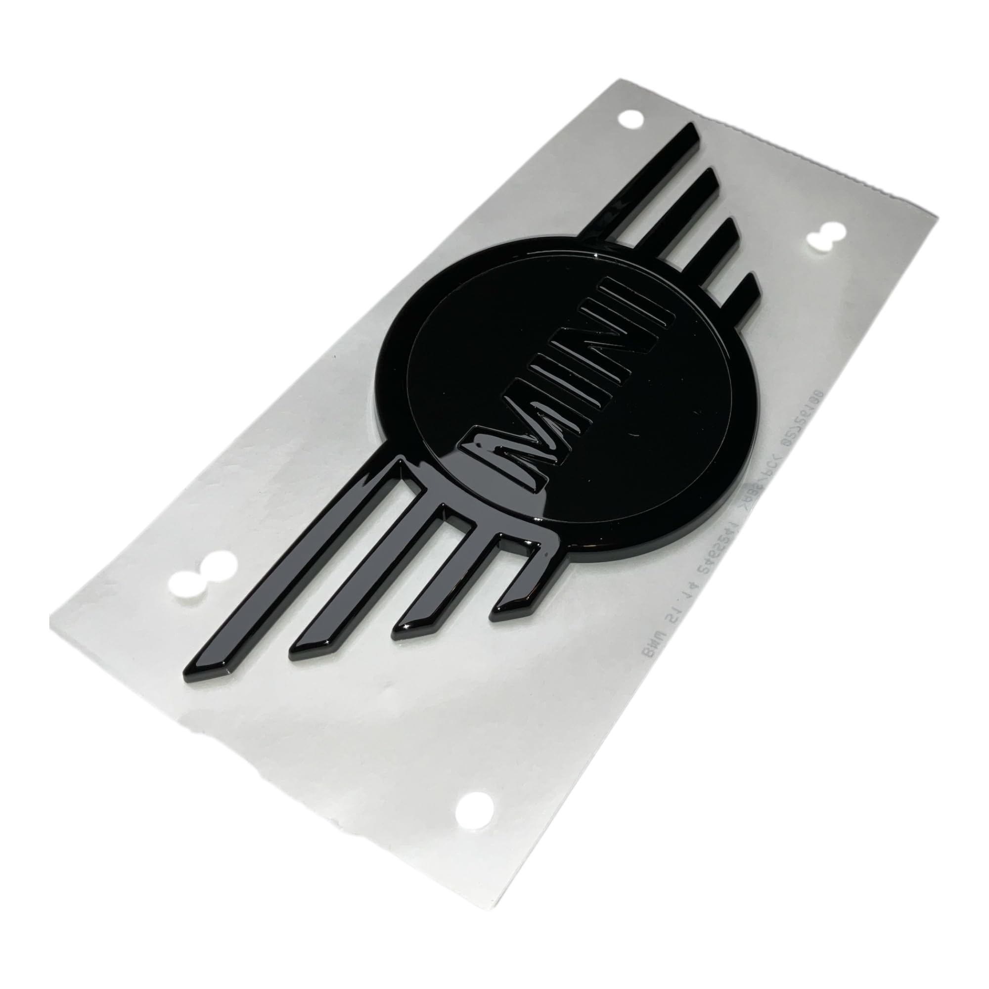 MINI Emblema frontal exterior genuino en negro piano con elegante inscripción 51142465241