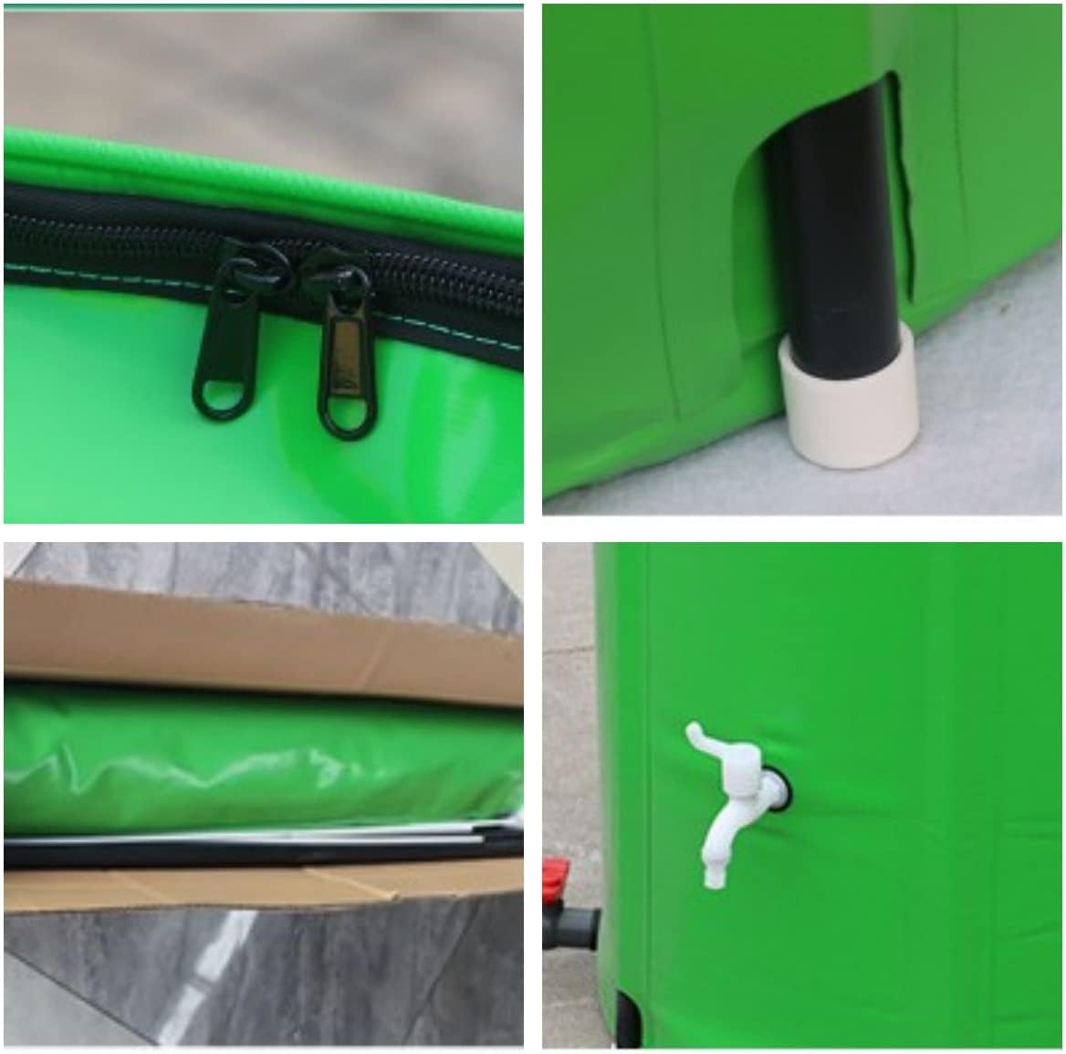 Rain Barrel Outdoor Rainwater Collection Bucket Outdoor Garden Water Storage Bucket PVC Foldable Rainwater Collection Bucket(380L)