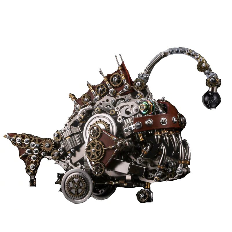 Puzzle 3D fai da te in metallo a forma di pesce steampunk, decorazione creativa e alla moda, regalo per bambini e adulti, puzzle ad alta difficoltà, opera d'arte