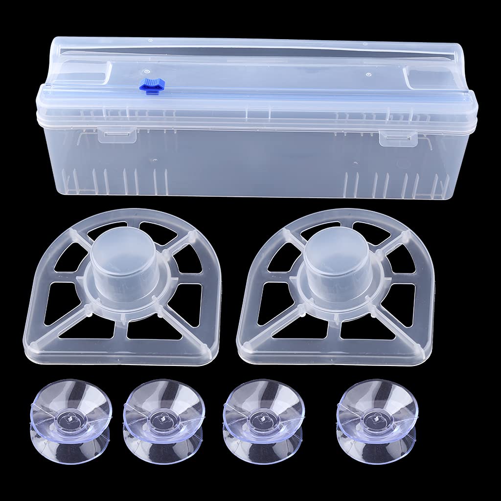 Distributeur d'emballage Alimentaire à Domicile avec Coupe-glissière Distributeur d'emballage de Film étirable en Plastique Support de Rangement pour Coupe tranchante Outils de Cuisine