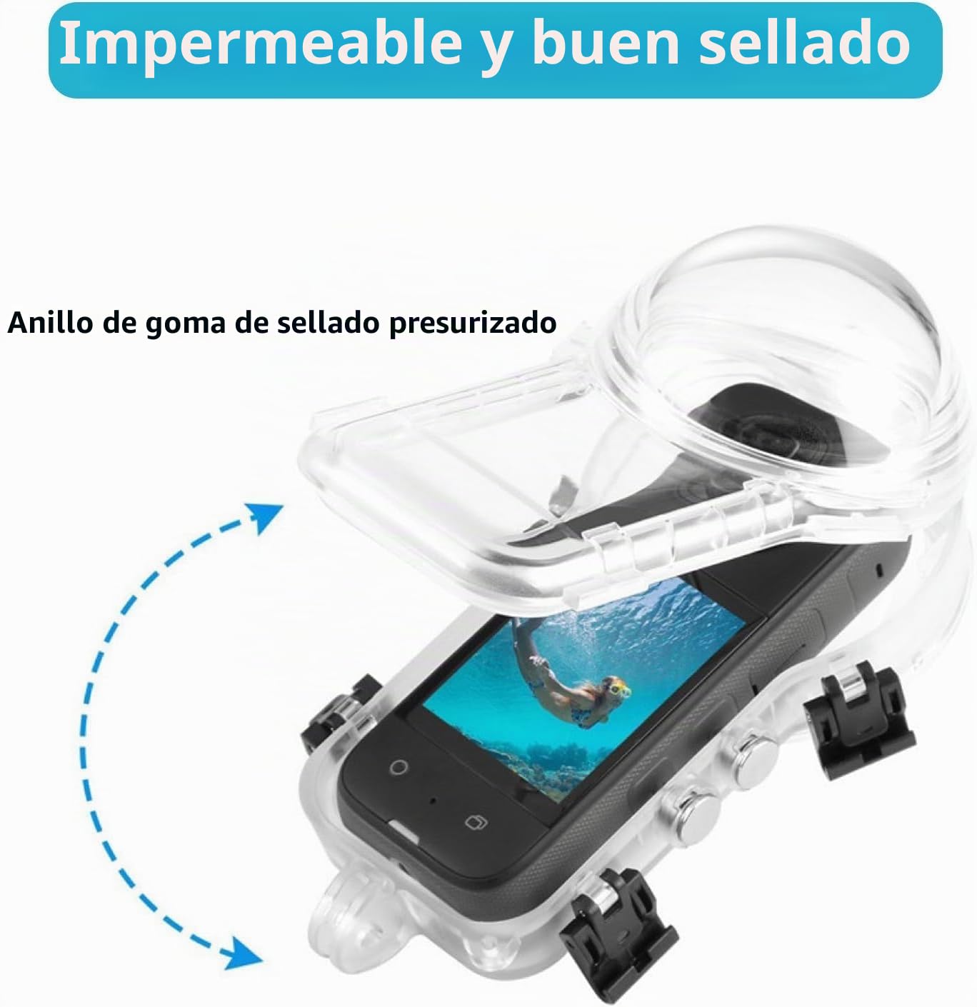 Funda Invisible Protectora para Cámara Subacuática para Insta360 X4
