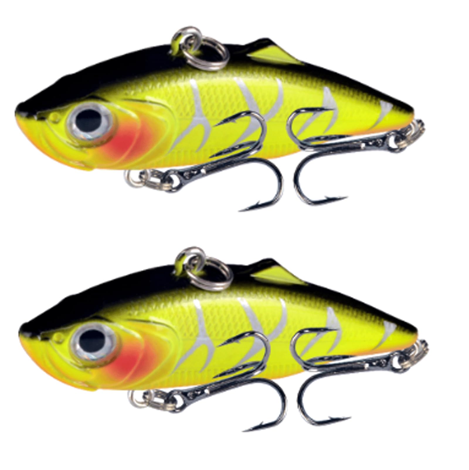 IvyLoutish Fishing Lure Bait 2 Pcs Fishing Tackle Sinking VIB Fishing Baits 6cm 11g Crankbait Plastic Bionic Vibration Hard Bait All Depth Fishing Tackle