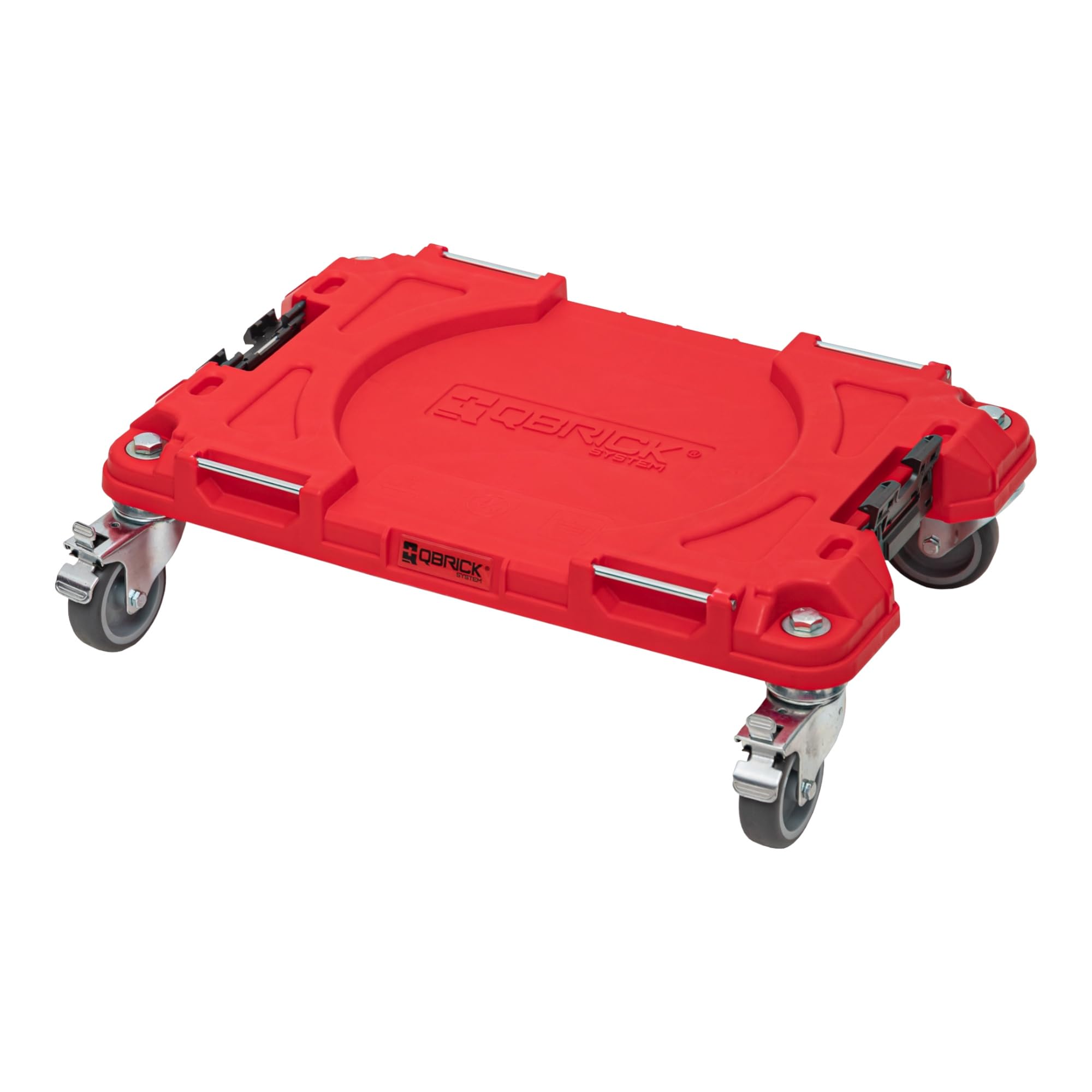 Qbrick - System PRO Transport Platform Red Ultra HD - Rolling Tray for Tool Box Made of Durable Plastic with 100kg Load Capacity - Work Accessories and Tool Organiser