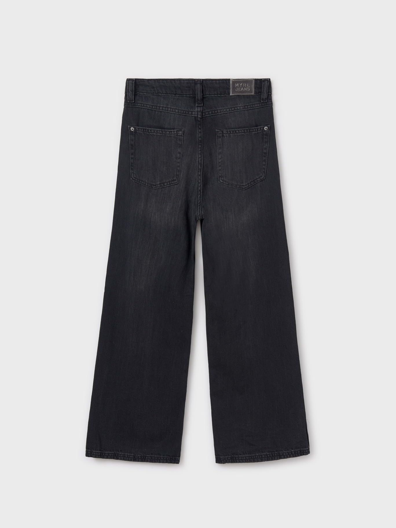 Mayoral Pantalone Lungo Jeans Wide Le per Bambine e Ragazze Nero 14 Anni (164cm)