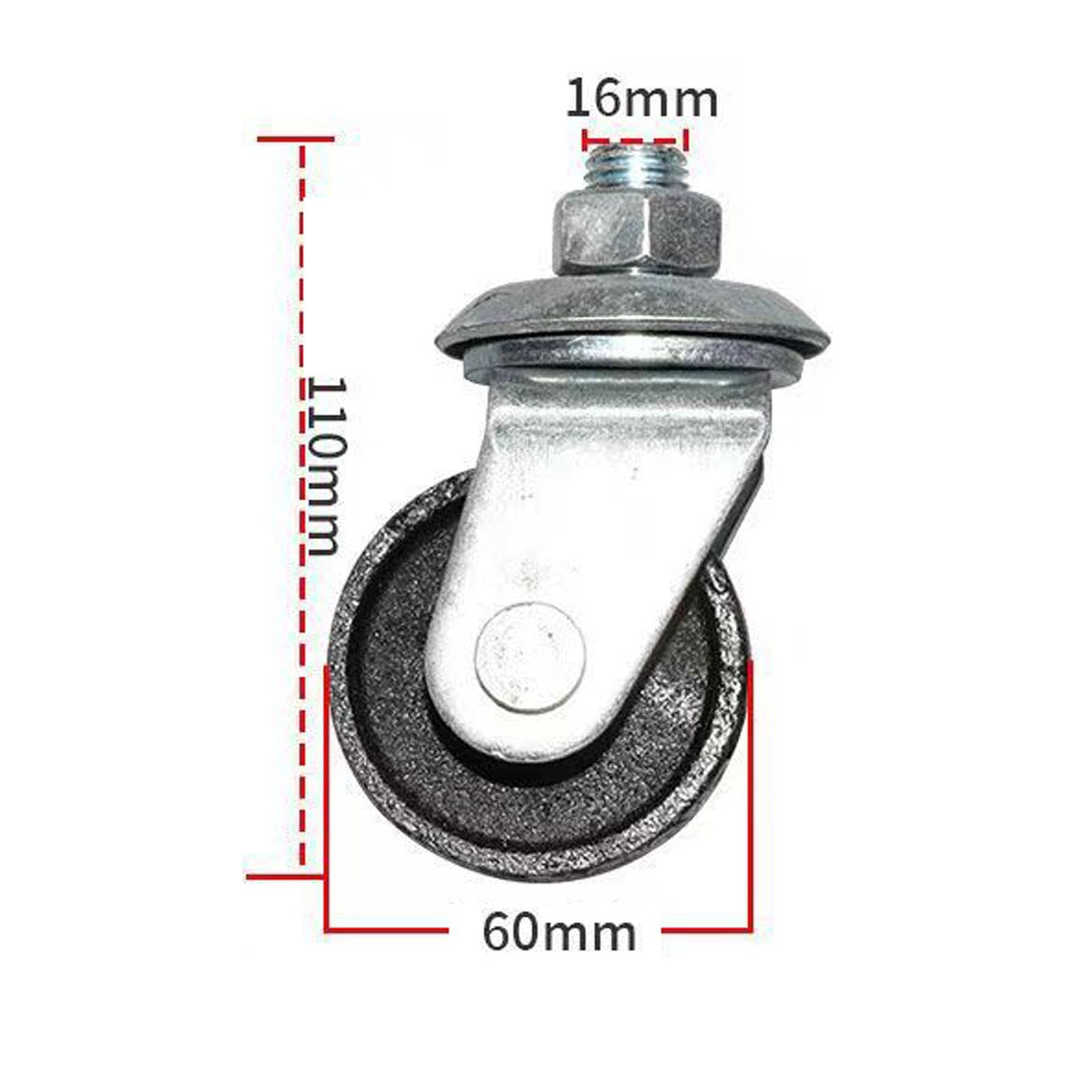 Roulettes génériques pour cric de sol, accessoire de remplacement, roues noires, roulettes horizontales en métal pour cric de 4 tonnes