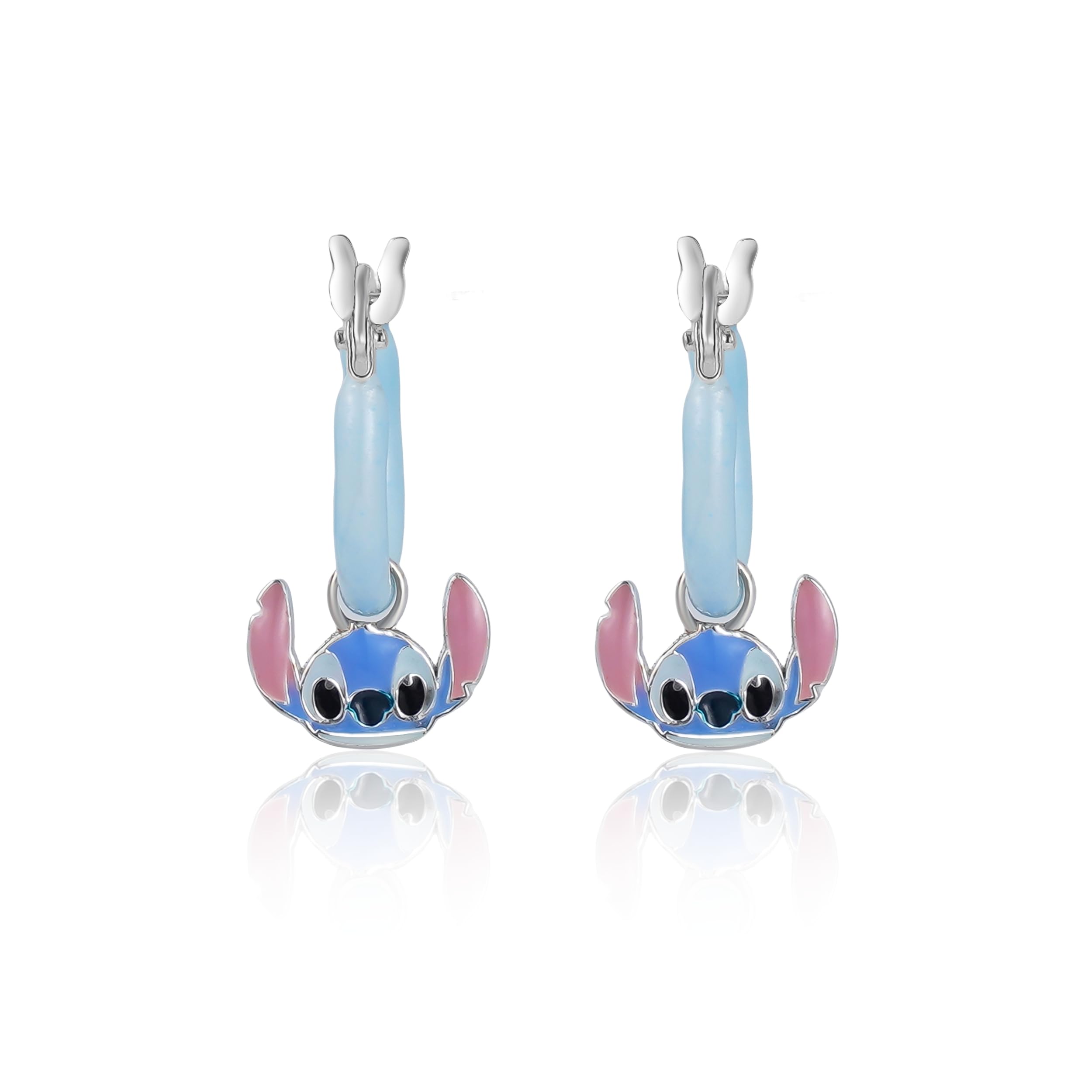 Orecchini a cerchio Disney Stitch da donna realizzati in Argento Sterling