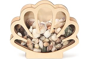 Xylolfsty Decorative Wooden Seashell Display Box
