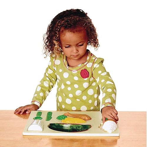 Miniatura 5 de Rompecabezas de comida gruesa 3D para preescolar 5 piezas, cena (artículo # 3DDINNER)