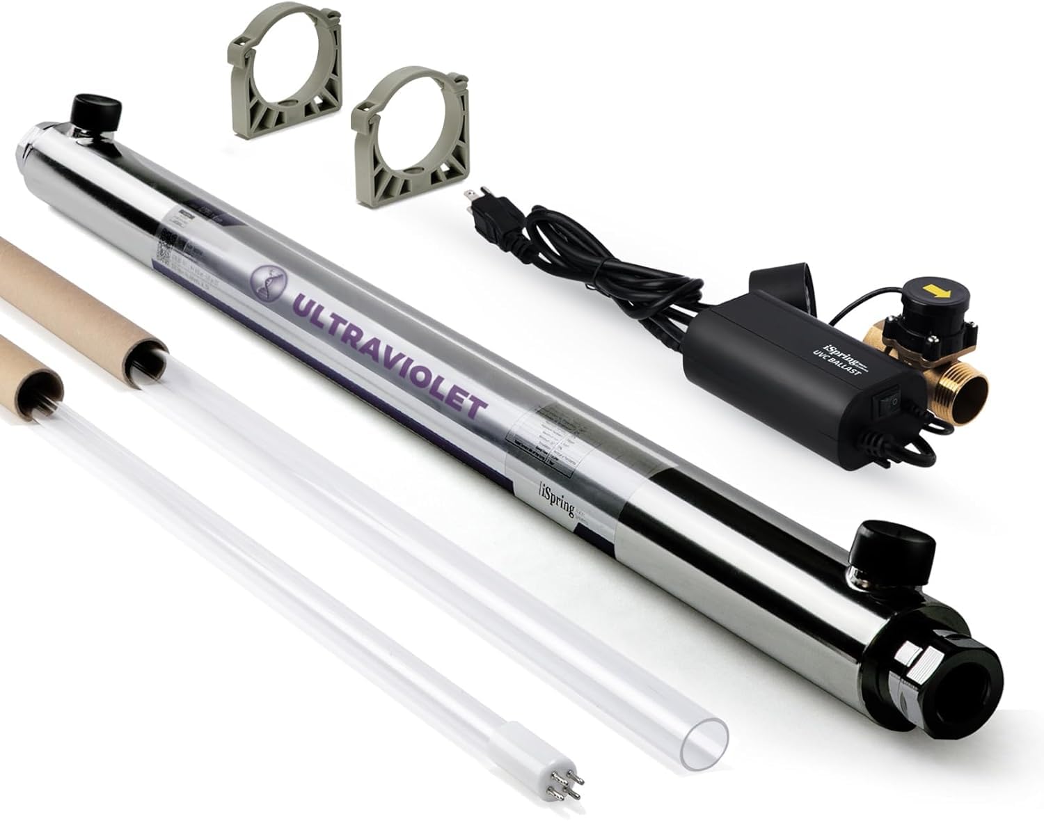 iSpring UVF55FS 家全体UVウォーターフィルター スマートフローセンサースイッチ付き 55W 12GPM Amazon.com: iSpring UVF55FS Whole House UV Water Filter with Smart