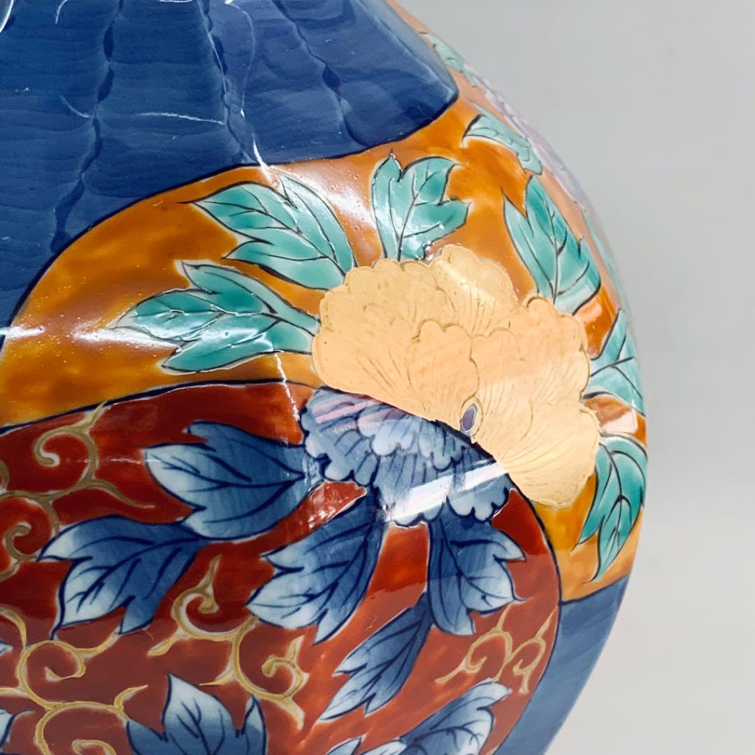 【花瓶1】有田焼　瓢形　瓢絵　12号　崋山万右衛門　共箱 花瓶1】有田焼瓢形瓢絵12号崋山万右衛門共箱