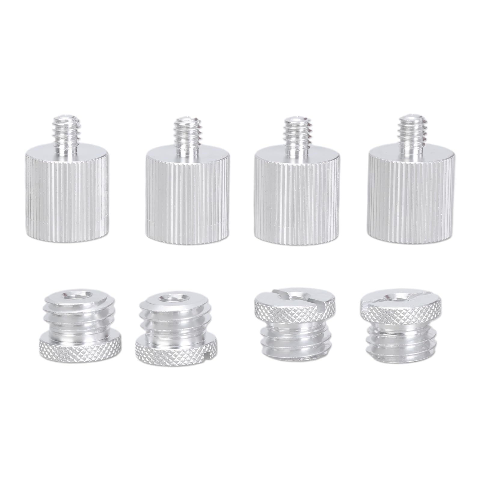 Tertioi 8Pcs 1/4" To 5/8" Aluminum Adapter, Tripod Adapter Converter For 1/4 Threaded Bush With Threaded Screw