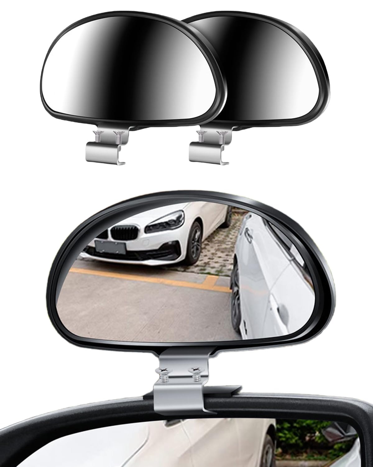 IYOUGSIAS Car Blind Spot Mirror, for BMW 2er Active Tourer U06 2022-2024 Car Blind Spot Mirror Adjustable Wing Mirror Blind Spot Wide Angle Convex Rearview Mirror,B