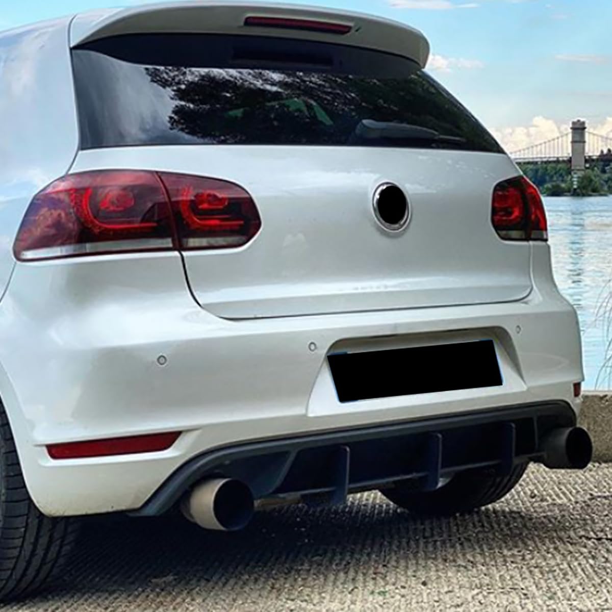 Diffusore Spoiler per paraurti Posteriore per Auto, divisori Laterali Posteriori per VW Golf 6 GTI Golf MK6 GTI 2008-2013, ABS