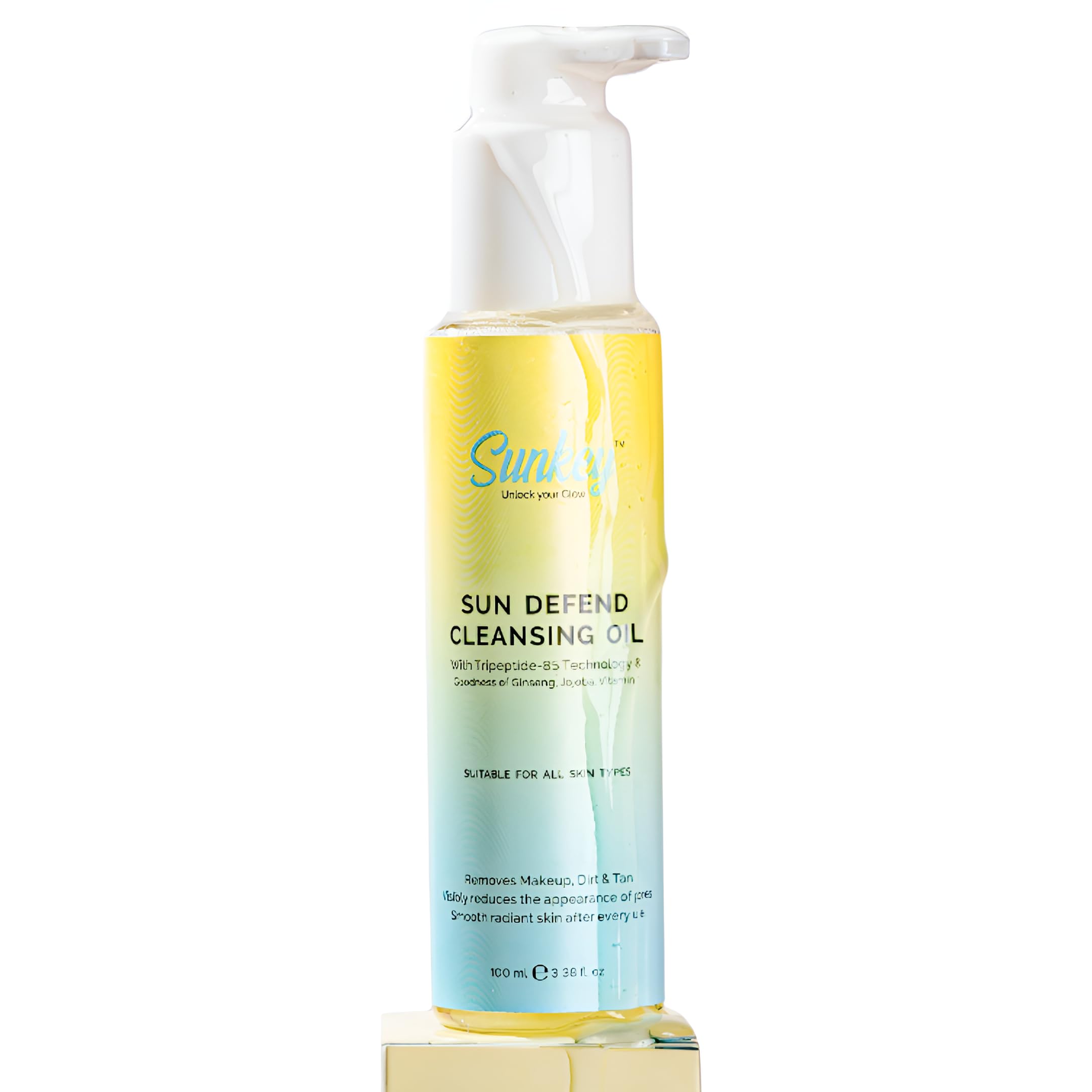 Sunkey Sun Defend Cleansing Oil with Tripeptide-85 Technology, Ginseng, Jojoba, Vitamin E | For Deep Cleansing | Removes Sunscreen, Make-up, Dirt, Pollution | Reduces Tan | For All Skin Types-image-32