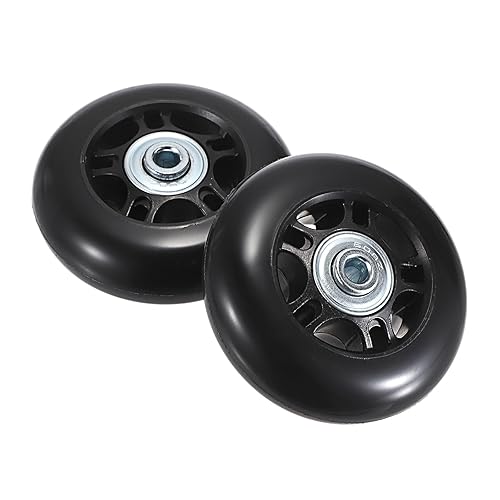 Miniatura 6 de OwnMy 70mm x 23mm Luggage Wheels Replacements Set of 4 Mute Suitcase Replacement Wheels with Black Screws Axles Bearings, Rotatable Rubber Luggage