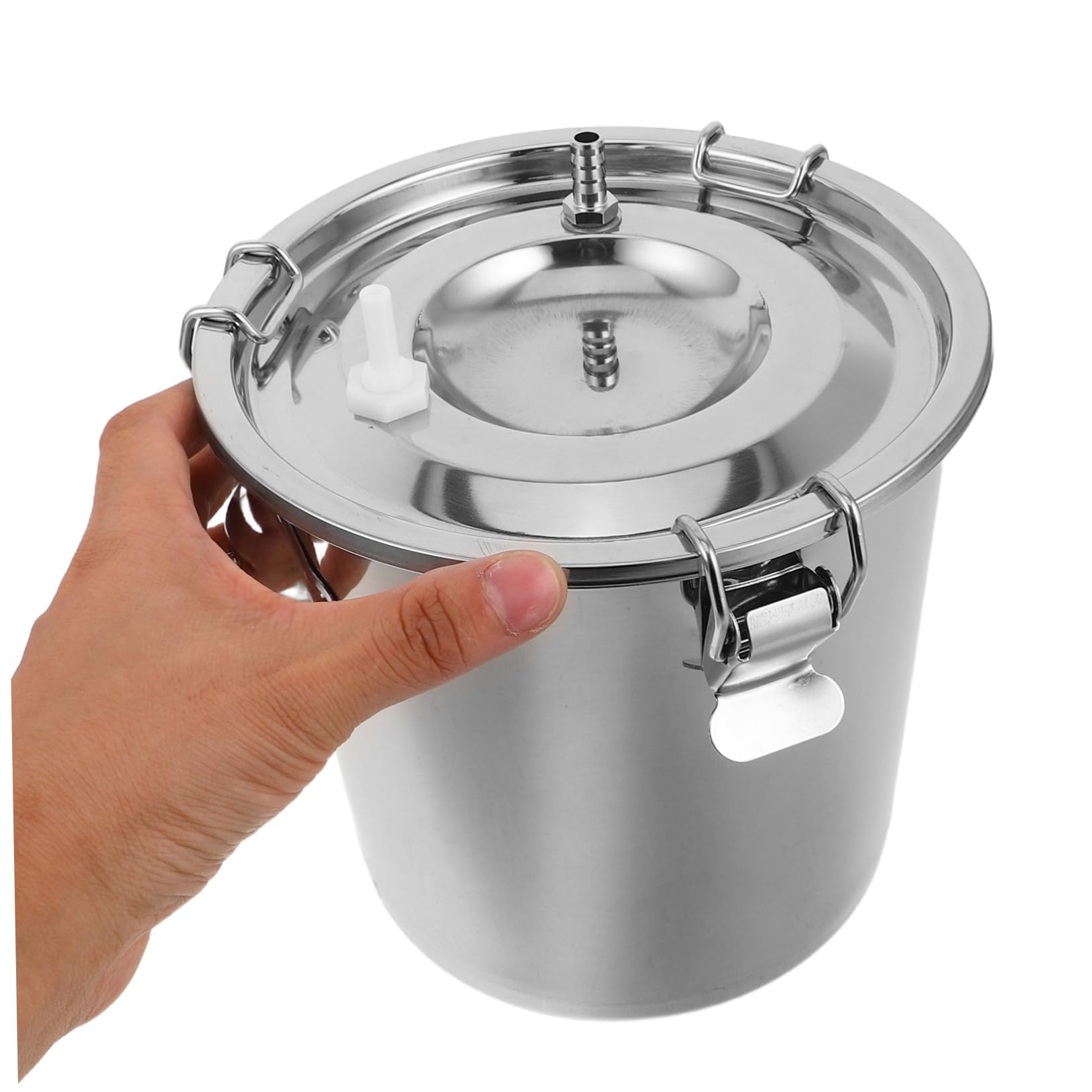 Seau à Lait en Acier Inoxydable 3l pour Vaches et Chèvres Design Portable pour Minimiser le Gaspillage de Lait, pour Ferme Familiale et Usine Laitière