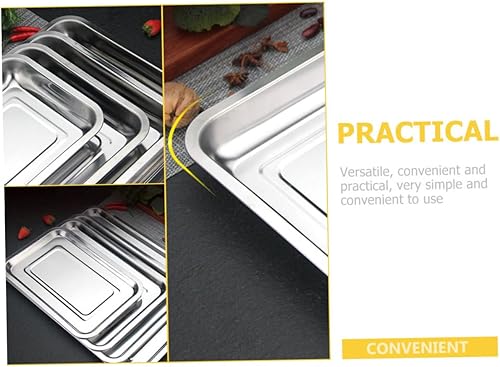 Miniatura 8 de PRETYZOOM Bandeja de 20 platos para barbacoa, platos para hornear, plato de comedor, vajilla de cena, alcaravea, recipiente de alimentos para