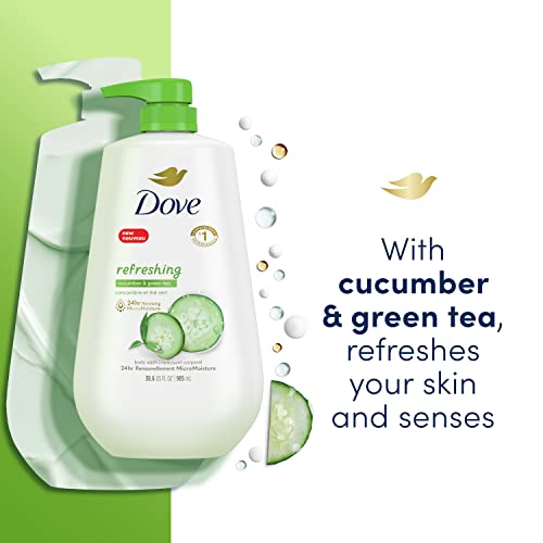 Dove BOYEB Body Wash With Pump Refreshing Cucumber And Green Tea 3 Count Refreshes Skin Cleanser That Effectively Washes Away Bacteria While Nourishing Your Skin 30.6 Oz thumb #3