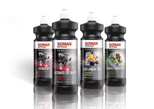 Image of SONAX PROFILINE CutMax (1 Litre) Powerful Polish with High Abrasiveness and Optimal Shine | Ref: 02463000 | Powerful abrasive polishing with good gloss development for heavily weathered or scratched paints.