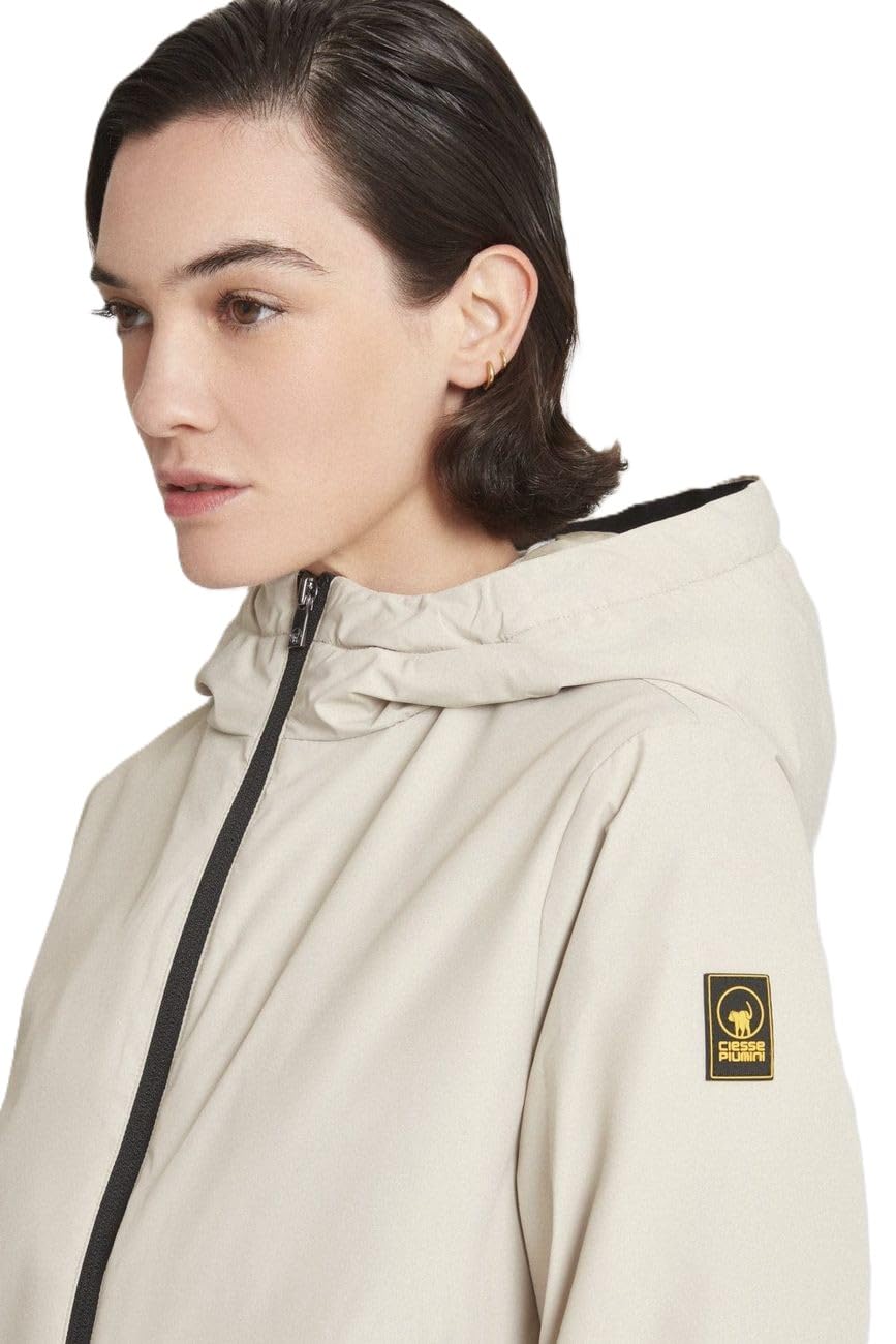 Ciesse Piumini Giacca imbottita donna beige con cappuccio mod.sofy