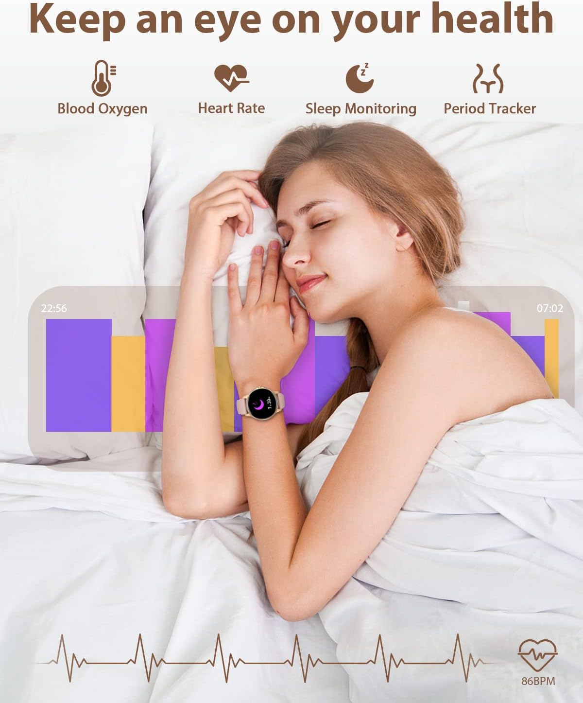 Smartwatch Donna Orologio Effettua e Rispondi alle Chiamate, 110 Modalità Sport, 1.3 Fitness Tracker con Contapassi,Cardiofrequenzimetro,SpO2,Monitoraggio del Sonno Impermeabile IP68 per Android iOS Smartwatch Donna Orologio Effettua e Rispondi alle Chiamate, 110 Modalità Sport, 1.3 Fitness Tracker con Contapassi,Cardiofrequenzimetro,SpO2,Monitoraggio del Sonno Impermeabile IP68 per Android iOS