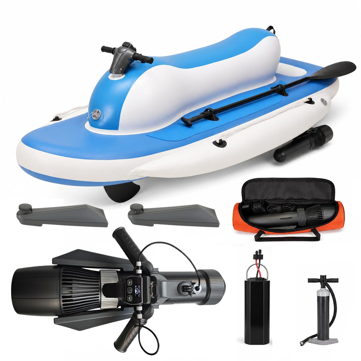 CHHMAELOVE New Electric Inflatable Boat Personal Watercraft Electric Watercraft 700WPRO16A