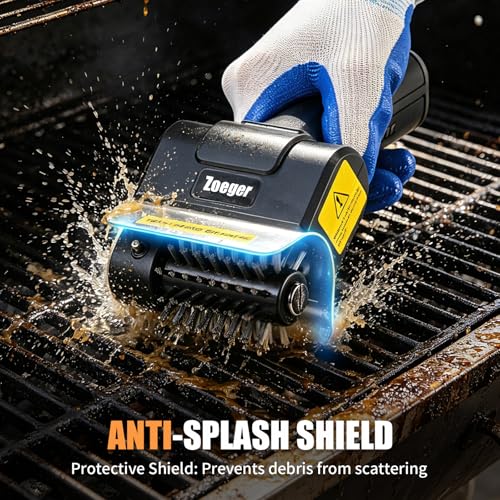 Zoeger Upgraded Electric Grill Brush High Torque 2 in 1 Kit Power BBQ Cleaning Cordless - image 4