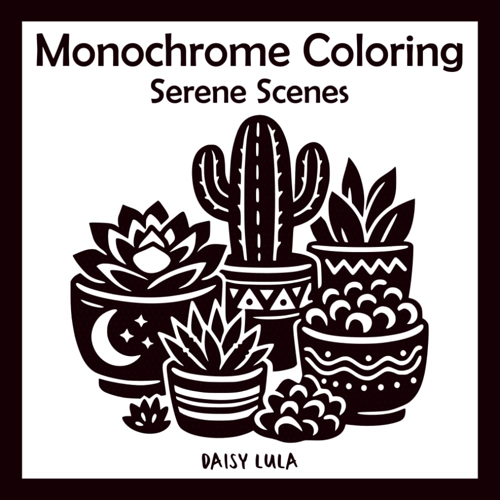 Monochrome Coloring: Serene Scenes