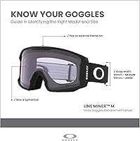 Vista 4 de Oakley Line Miner Medium Ski Goggles REPLACEMENT LENSES OO7093 For Men For Women +Designer iWear Care Kit