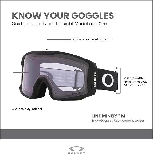 Miniatura 4 de Oakley Line Miner Medium Ski Goggles REPLACEMENT LENSES OO7093 For Men For Women +Designer iWear Care Kit