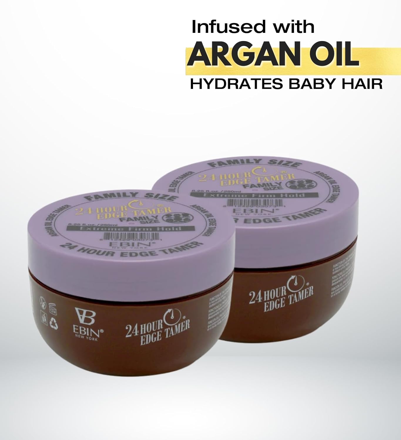 EBIN NEW YORK Edge Control Gel – 24 Hour Edge Tamer Extreme Firm Hold Flake-Free, Humidity-Resistant Styling for All Hair Types – Long-Lasting, Humidity-Resistant Finish – Gift Set (2 Pack)