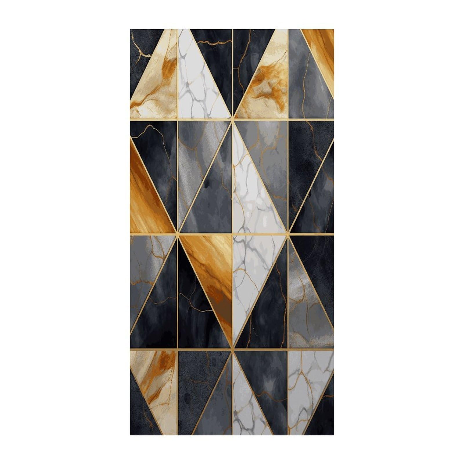 Fekiloot Style Geometric Marble1 Door Curtain Room Divider Curtains