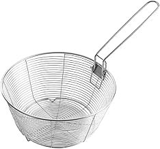 Stainless Steel Deep Fryer Basket – Detachable Handle, Round Wire Mesh for French Fries, Chips & Food Serving – Food Grade, Dishwasher Safe (8 Inch)