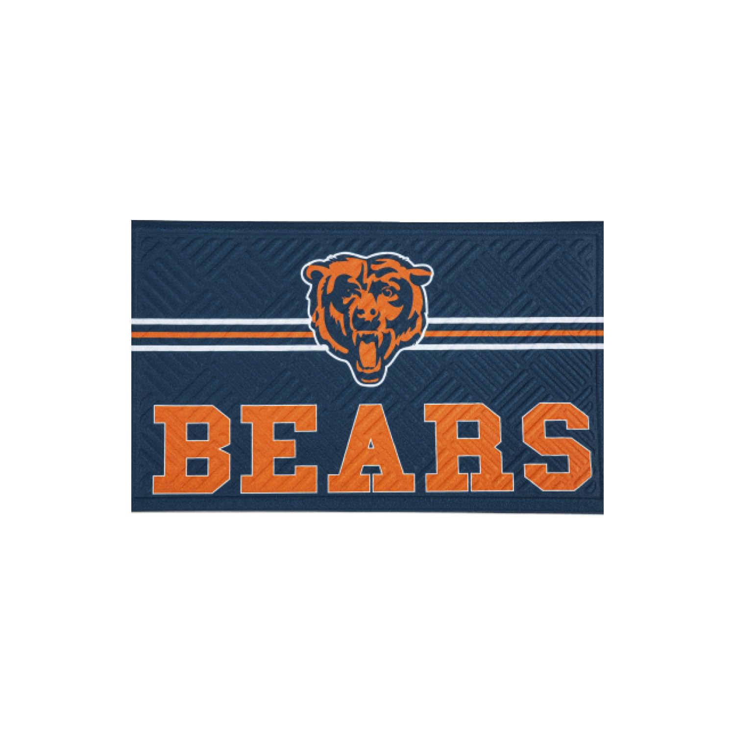 Team Sports America NFL Entrance Doormat | 28 x 16 Inches | Embossed Cross Hatch | Non - Slip Backing | Indoor and Outdoor Home Décor (Chicago Bears)