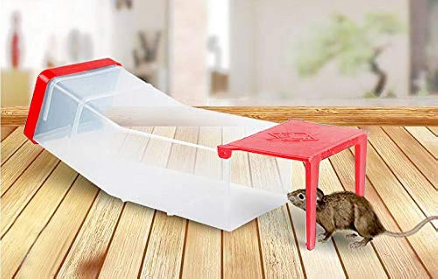 GulfDealz Home Safety Durable Outdoor and Indoor Best Snap Reusable Quick Rat Traps, Plastic Material - Red