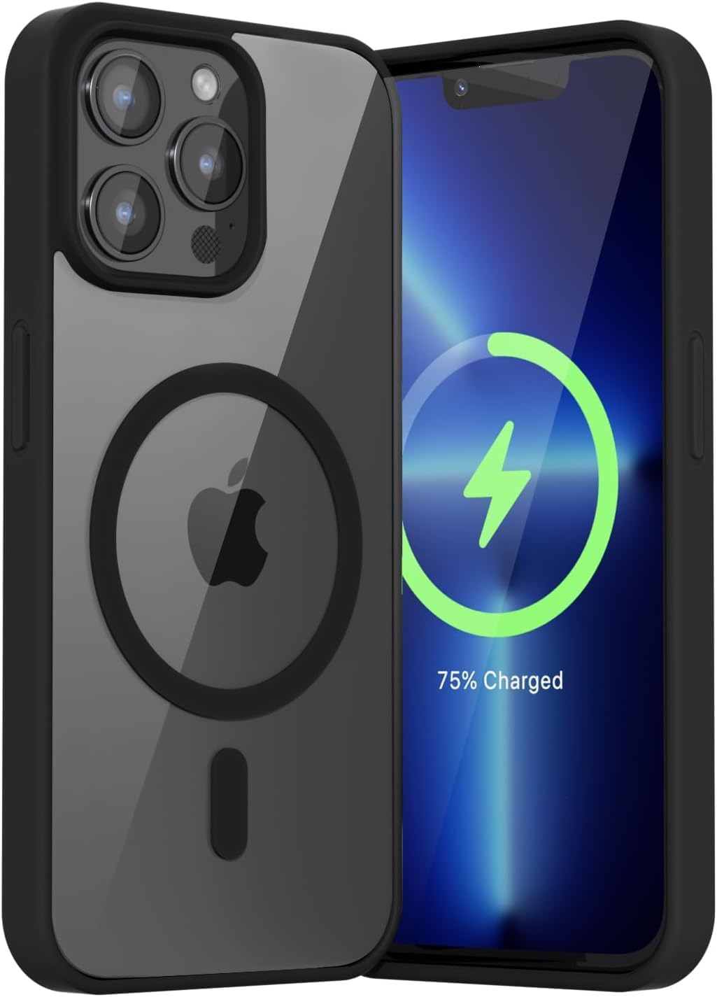 Ultra-Hybrid Back Cover Case for iPhone 11 Pro Compatible with Wireless Charging | 360 Protection | Crystal Clear Hard Back Cover Case for iPhone 11 Pro (Black Magsafe)-image-47