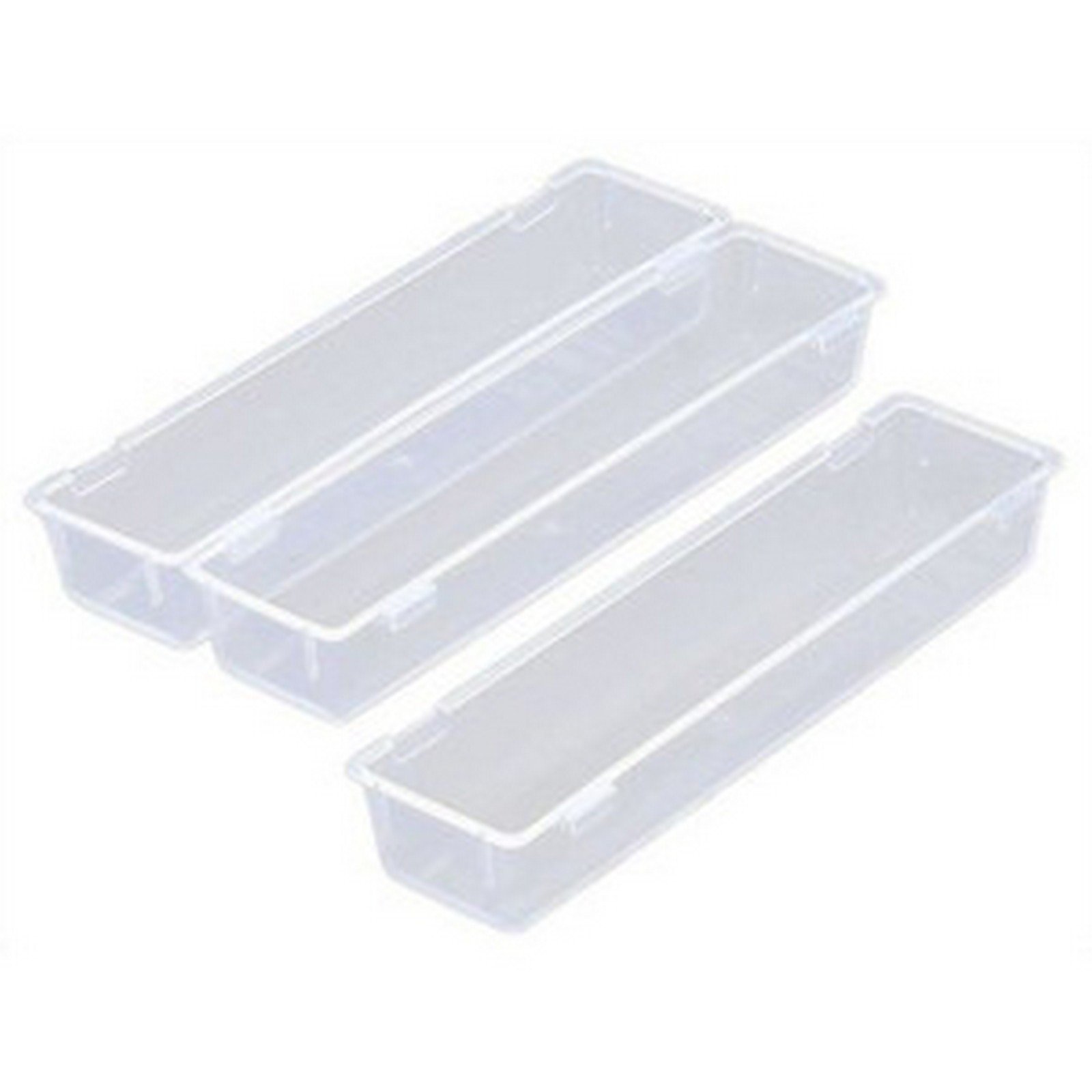 JapanBargain, Japanese Drawer Organizers Set of 3, Utensil Tray for Fork Spoon Chopstick Knife, Silverware Organizer, Tool Tray, Cosmetic and Stationery Organizer, Made in Japan