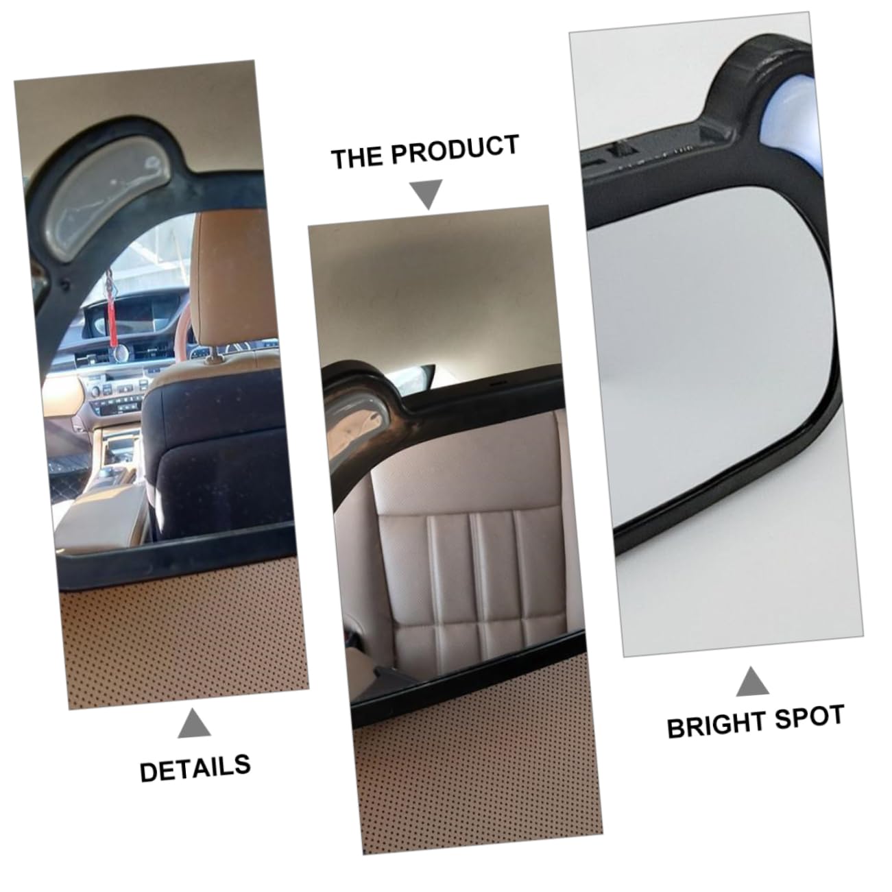 Hohopeti Car Observation Mirror Light Rearview Baby Mirror Usb Charging Easy to Install