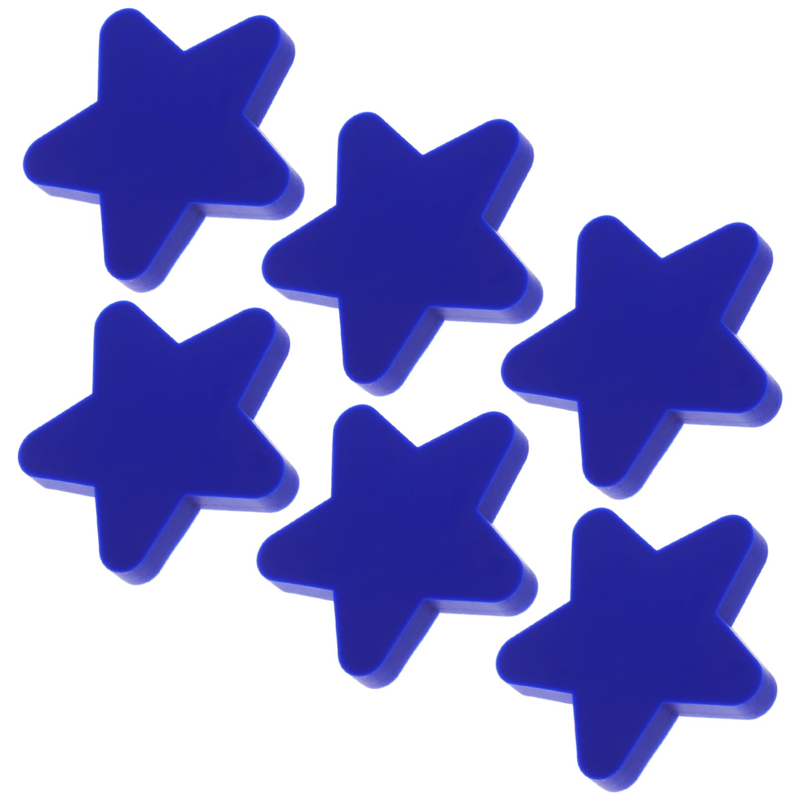 IWOWHERO 6pcs Cartoon Cabinet Handles Star Knobs for Dresser Wardrobe Closet Soft Material Knobs Cute Drawer Pulls Zinc Alloy