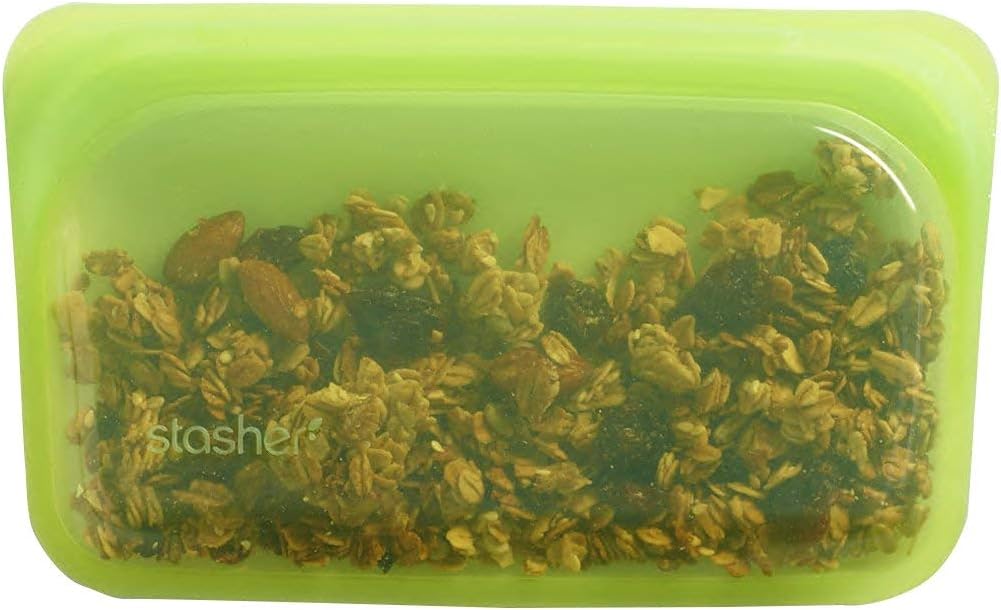 Reusable Silicone Food Bag, Snack Bag, Lime