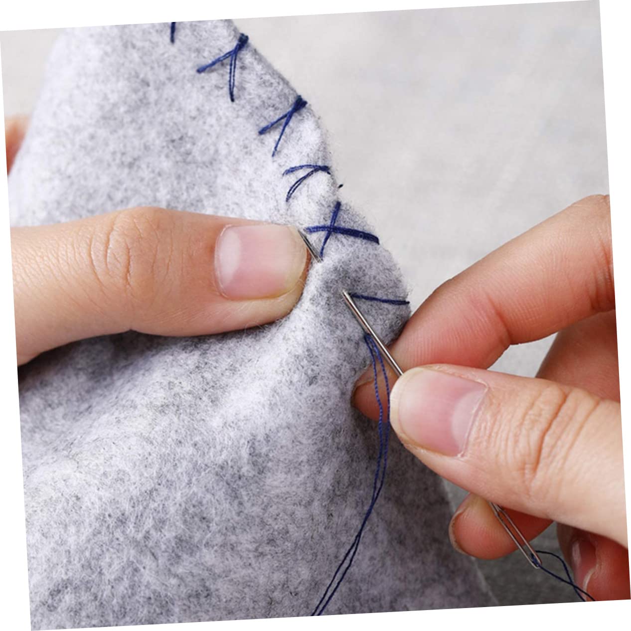 Housoutil 5 Sets Large Eye Needles Hand Sewing Needles for Easy Threading DIY Craft Tools with Storage Box for Quilting and Embroidery Projects