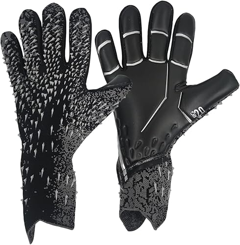 Scott Edward Guantes de portero de fútbol para niños y adultos, kit de portero de fútbol premium, súper agarre y protección, talla 678910