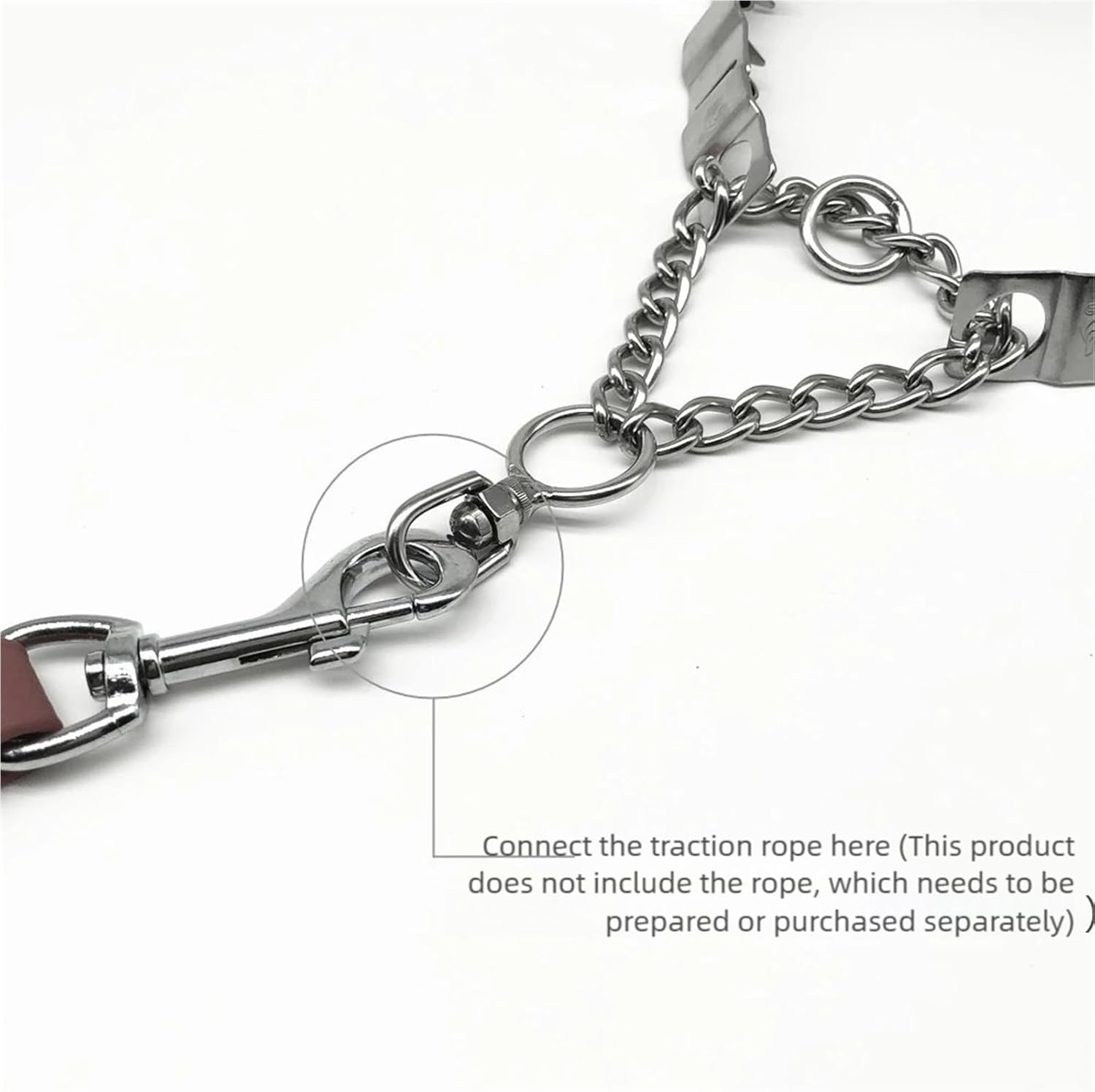 Dog Prong Training Collar with Quick-Release Clip - Adjustable Stainless Steel Links for Obedience Training and Behavioral Control of Medium to Large Dogs(46-56cm)